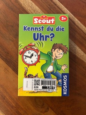 Kosmos Scout Kennst du die Uhr Wissensspiel Lernspiel 5+ Jahre Uhrzeit lernen