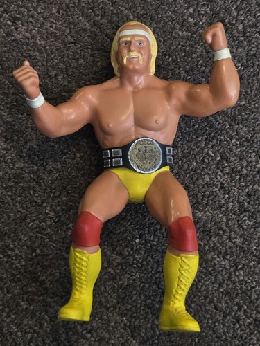 WWF LJN Hulk Hogan 1984 Rubber Wrestling Figure wi...