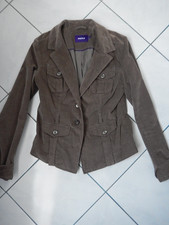 Feincord-Kurzblazer von Mexx, Gr. 38, dunkler Taupeton, viele schöne Details