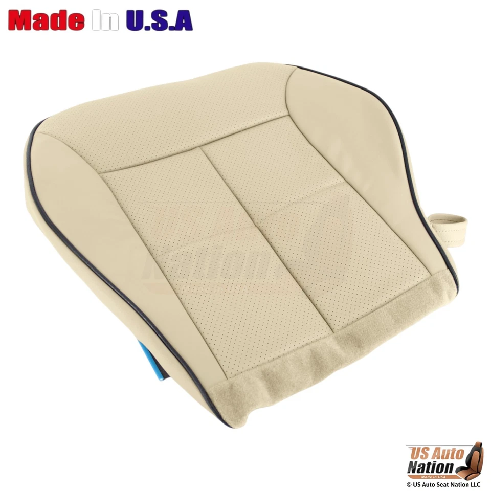 Lincoln MKX 2007 2008 2009 2010 parte inferior del conductor delantero cubierta de cuero perforado tostado Foto 3 de 4