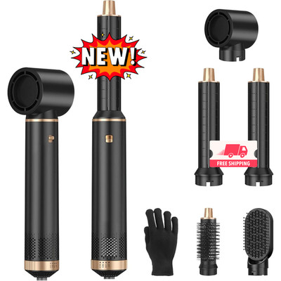 Juego de cepillos de aire caliente para mujeres 5 en 1, 800 W, secador de pelo d