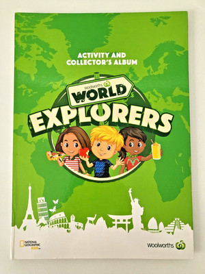 Woolworths World Explorers Complete Set of 56 Cards in Collector's Album 2016