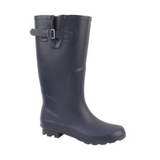 Ladies Fit Heeled Wellington Boots Rubber Waterproof Adjustable Buckle Wellies
