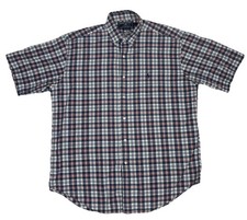 Ralph Lauren Sport Button Down Shirt Large Red White Blue Plaid Small Pony