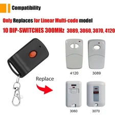 1/2X Mini Garage Door Remote Transmitter For MultiCode 3060 300mhz 3089 4120