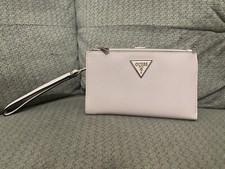 New Guess Laurel Double Zip Organizer Wallet - Pink