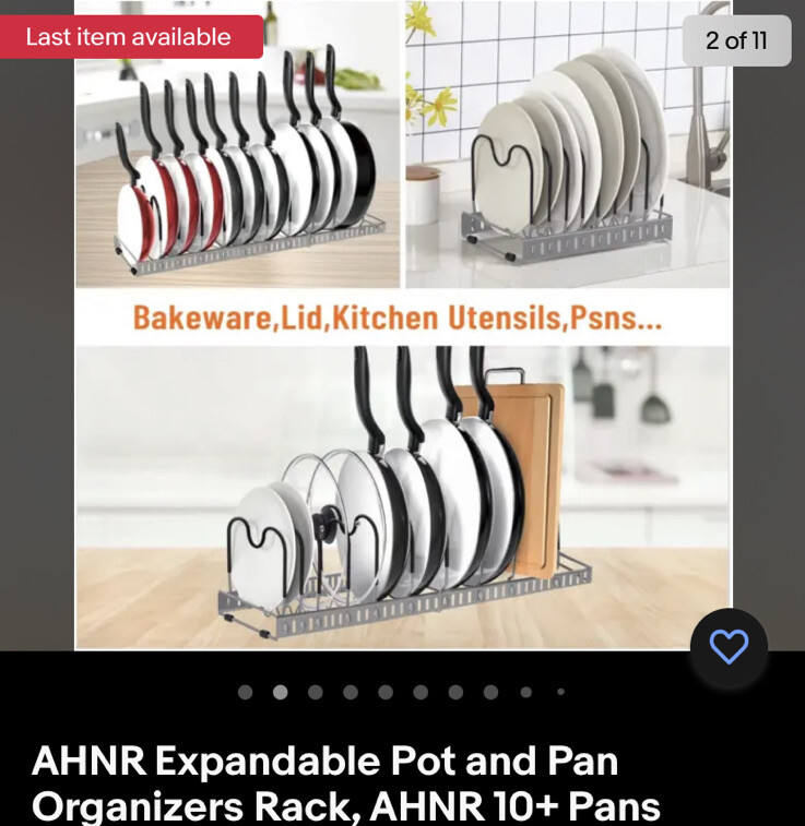 ‎AHNR Expandable Pot and Pan Organizers Rack, AHNR 10+ Pans 