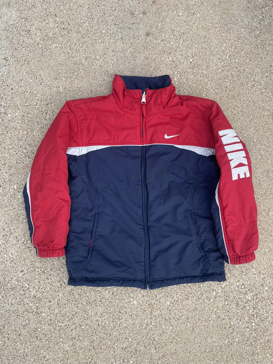 Nike blue shop white red jacket