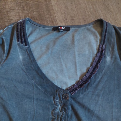 Shirtjacke Jacke mit Applikation von YEST Gr. M - Bild 4 von 5