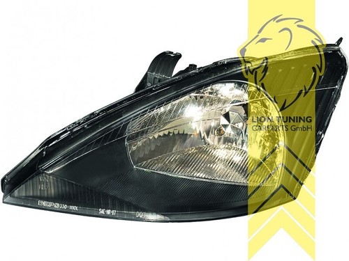 LT LED Halogen Projector Headlights Ford Focus 1 MK1 98-01 Black LHD - Picture 2 of 3