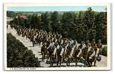 Postcard US Soldiers on the March Military I25