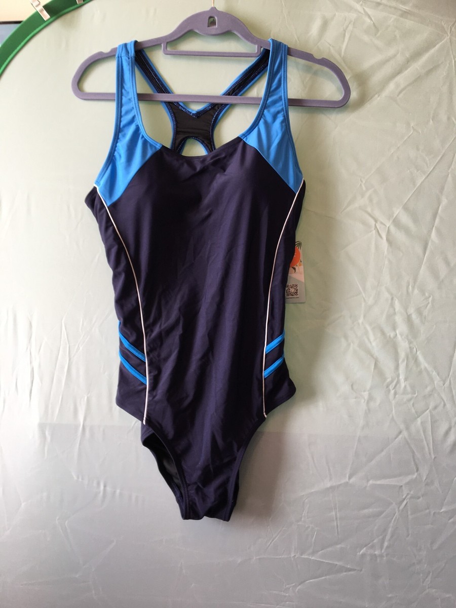 Women Tummy Control Piece Swimwear size XL high leg UK