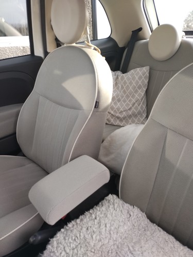 BRACCIOLO su misura Fiat 500 (2007-2015) tessuto lounge -regolabile-portaoggetti - Imagen 6 de 9