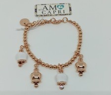 BRACCIALE PALLINE 4 MM CON CAMPANELLE SMALTO E P LUCE (BSB0082)