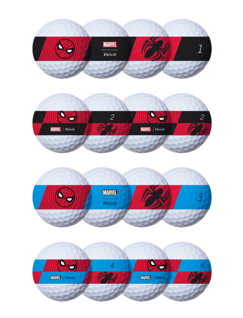 Volvik Golf x MARVEL Spider-Man Character Golf Ball 12PCS Volvik Golf x MARVEL Spider-Man Character Golf Ball 12PCS