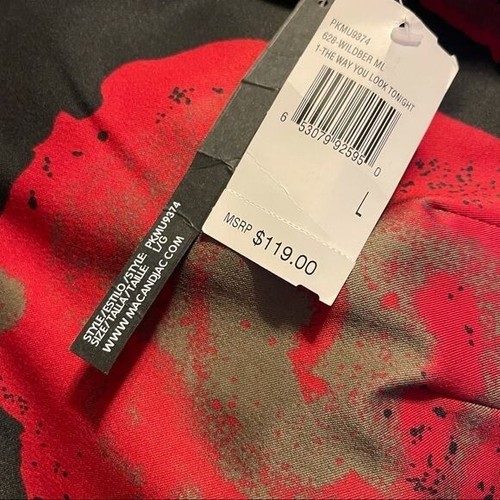 NEW! Mac & Jac Red Black Floral Sleeveless Swing Dress Women's Size Large - Picture 6 of 8