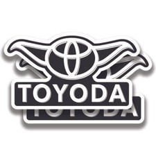 TOYODA FUNNY DECALs 2 Stickers Bogo Vintage Car Window Bumper 4x4 Truck