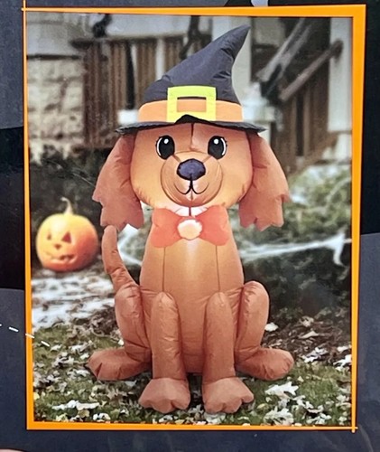 4 Fuß aufblasbarer beleuchteter Herbst/Halloween Hund Huntington Haus
