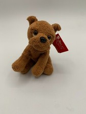 NEW 5" Russ Berrie Mini LUV PETS Brewster Brown Puppy Dog Plush Bulldog Tan Tags