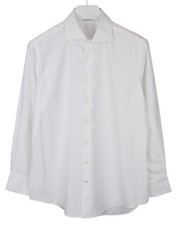 Suitsupply Slim Formal Shirt Mens XL Button Neck Neck White
