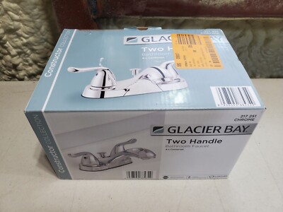 Glacier Bay Constructor 4''  Double Handle Bathroom Faucet Chrome