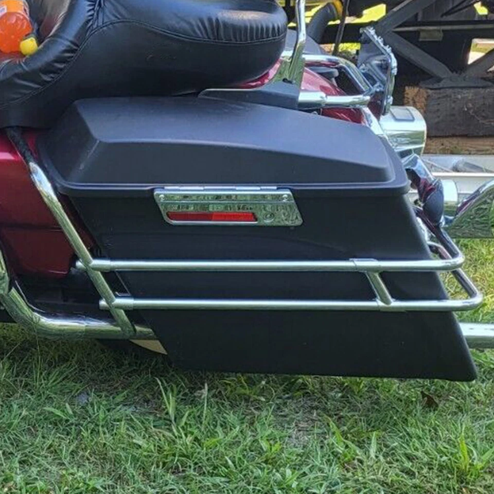 Saddle Bag Saddlebag Guard Rail Bracket For 97-08 Harley Road King Electra Glide - Image 4 of 4