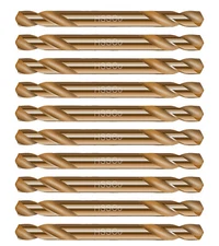 1/8" Inch HSS Cobalt Drill Bit Set Double End Stubby Body for Steel Metal-10Pcs