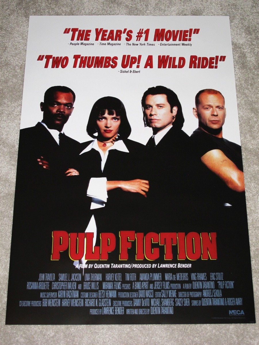 【当時物】90s PULP FICTION ORIGINAL POSTER Pulp Fiction Movie Poster - Quentin Tarantino - Teaser US