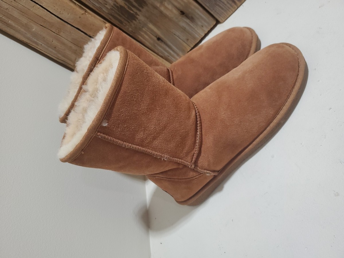 Beach Feet Australian Sz10 Womens Black Cow Suede Winter Wool