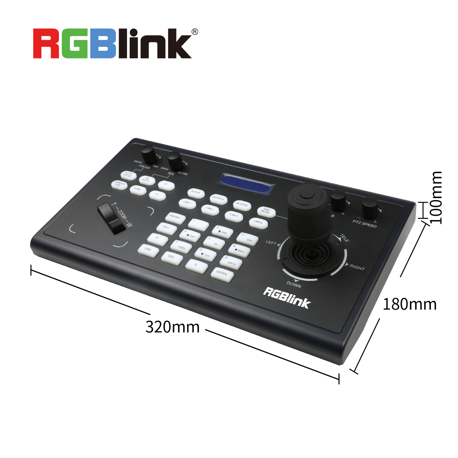 Rgblink RGBCTL-PTZ-BK PTZ Controller 4D Joystick Keyboard Switcher Supports PoE