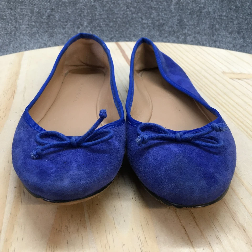 Zapatos Banana Republic para mujer 7 M sin cordones azul gamuza cómodos punta almendra tacones bajos Foto 4 de 4