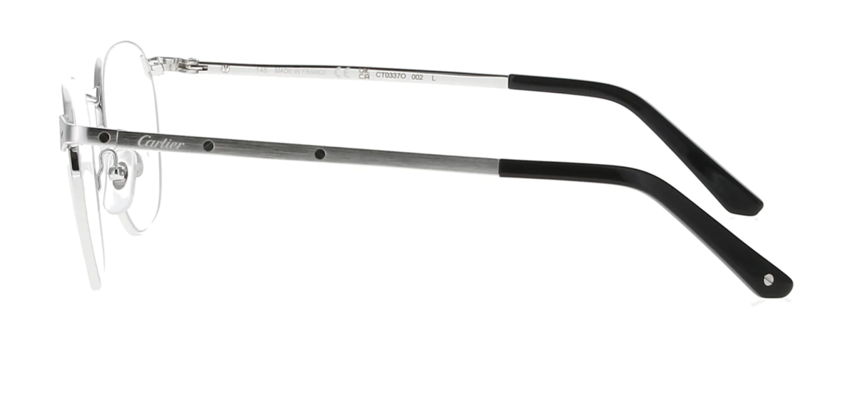 New CARTIER CT0337O 002 52mm Silver Santos Eyeglasses Frames New CARTIER CT0337O 002 52mm Silver Santos Eyeglasses Frames