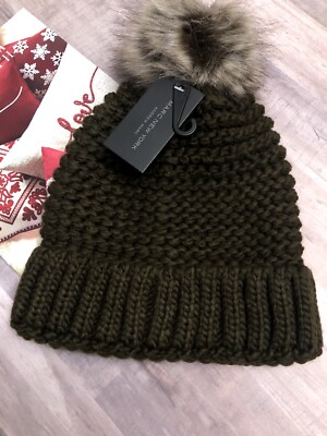 Marc New York Winter Pom Olive Beanie Knit Hat - By Andrew  display picture 1