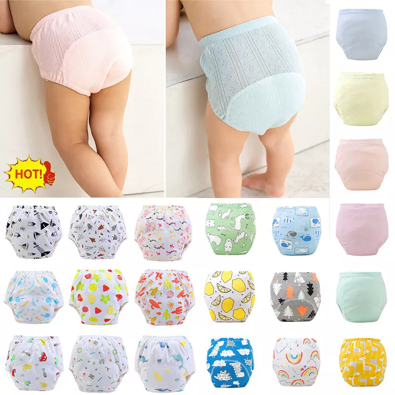 Baby Kids Waterproof Reusable Cotton Infant Potty Training Pants Nappy  Children 