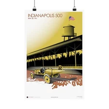 1911 Indianapolis 500 History Poster Ray Harroun Art Print Marmon Car Wall Art