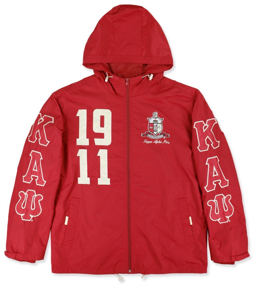 Kappa Alpha Psi M8 Windbreaker Jacket Crimson Red
