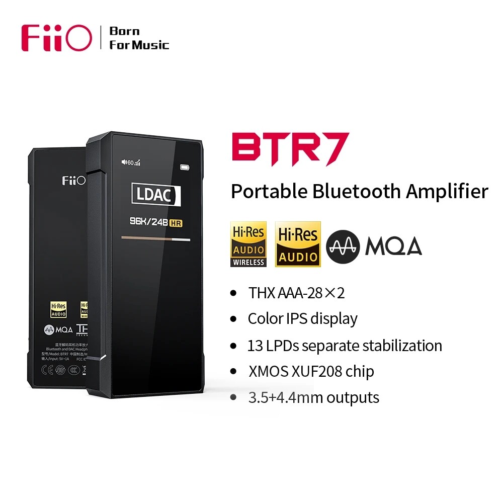 2023 FiiO BTR7 Portable Bluetooth Amplifier MQA USB DAC 2023 FiiO BTR7 Portable Bluetooth Amplifier MQA USB DAC