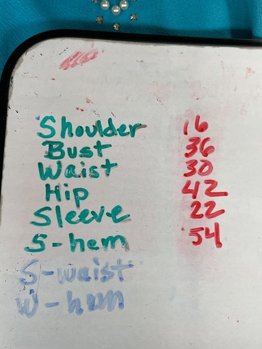 Vintage 70er blau Strick Maxikleid Kunstperlen & Strass verziert Mod Bling M - Bild 5 von 5