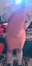 Fashion Nova orange midi dress size small