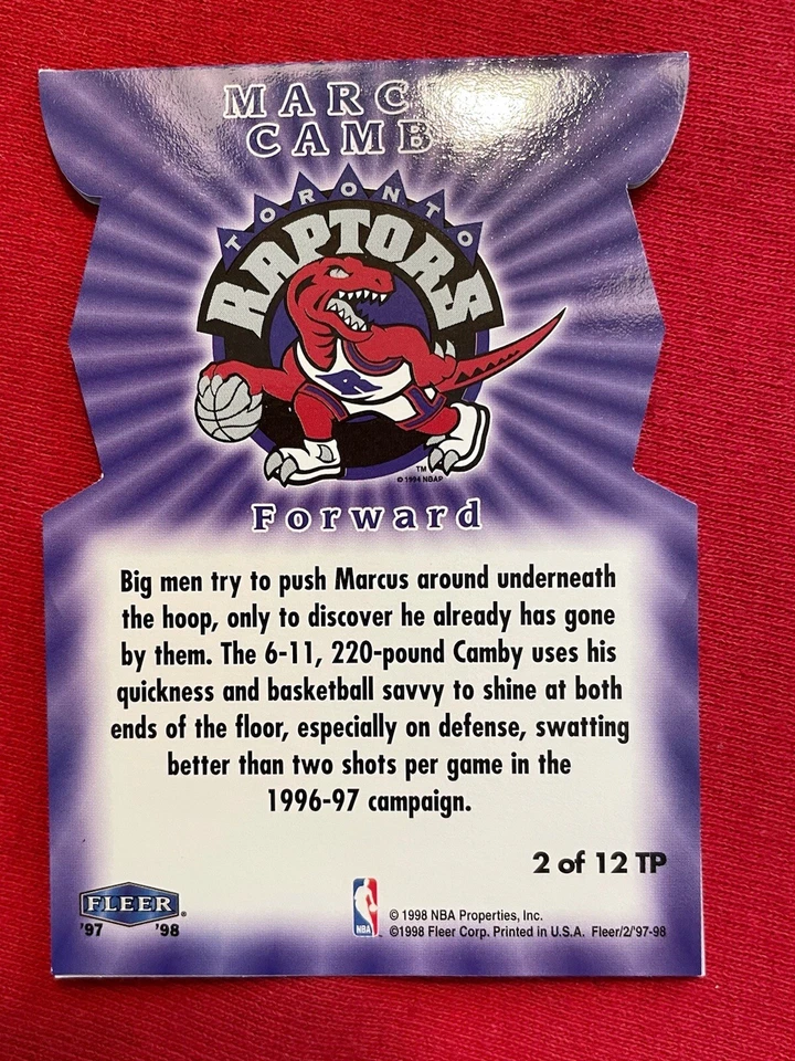 1998 Fleer MARCUS CAMBY TOWER OF POWER 2 Of 12 Pack To Sleeve Pristine - Image 2 of 2