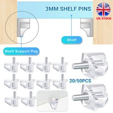 20~150X Shelf Support Pins Cupboard Pegs Shelves Racks Holder Clear Transparent