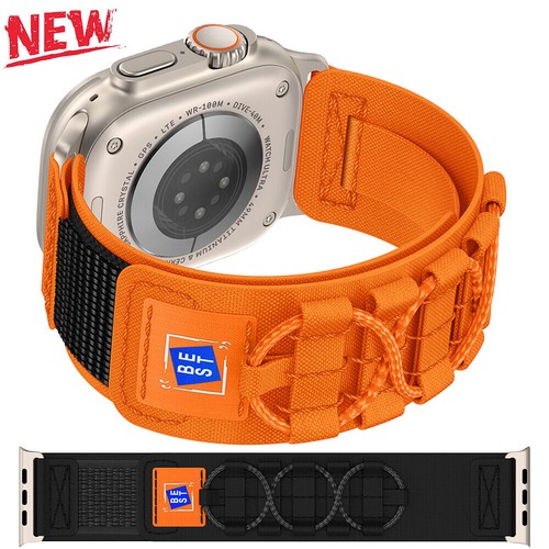 Do Apple Watch Ultra Pasek na nadgarstek Seria 10 9 8 7 6 5 Nylon Taktyczny pasek sportowy