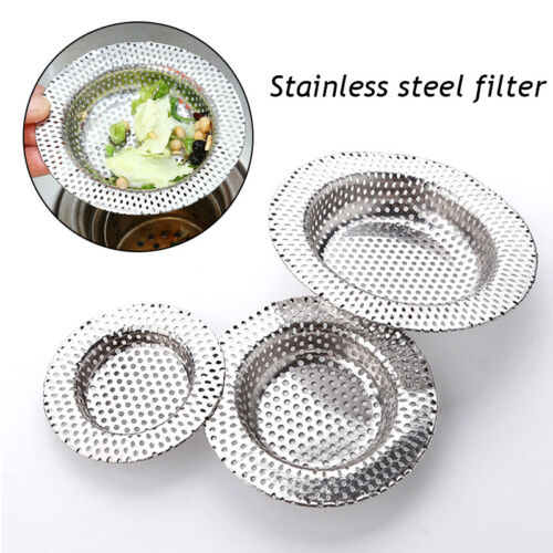 2PC 4.5" Kitchen Bathroom Sink Strainer Stainless Steel Filter Drain Strainer AU - Afbeelding 1 van 14