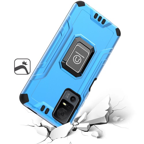 Tempered Glass / Metallic Kickstand Cover Phone Case For TCL 40T 40 T T608DL - Picture 7 of 25