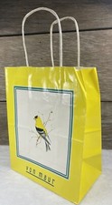 Vintage Von Maur Paper Bag Iowa Goldfinch Bird Yellow 7.75  x10  4.5  Deep
