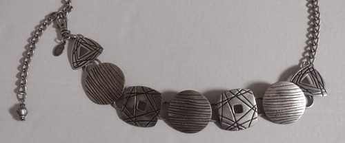 Chico's Vintage Detailed Metal Geometric Belt - Picture 2 of 5