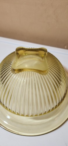 Antike Vaseline Glasschale - Bild 5 von 8