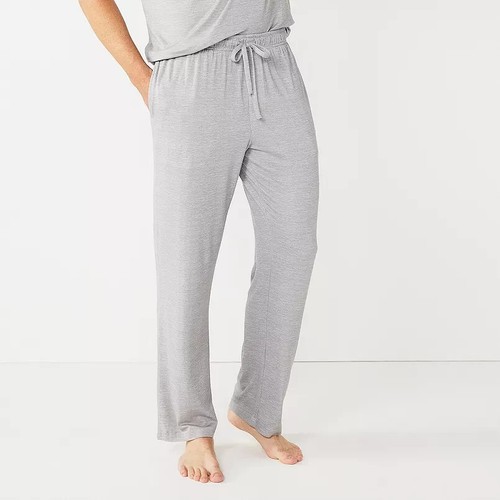 Men Big & Tall Sonoma Light Gray Top & Pants Seriously Soft Sleep Pajama Set 2XB - Picture 2 of 2