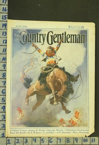 1926 ILLUS WYETH WESTERN AMERICANA EQUESTRIAN COWBOY HOLIDAY JULY 4TH COV RN80