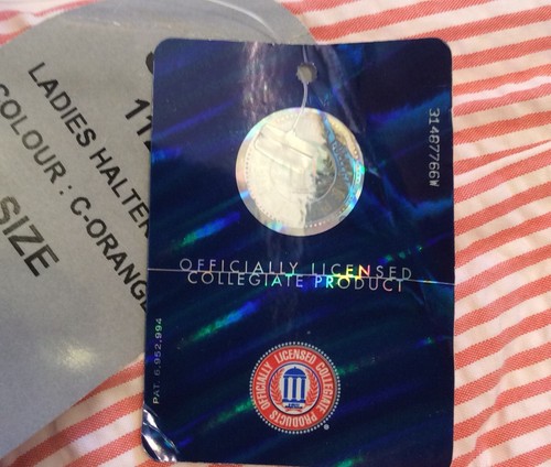 Auburn Size XL Seersucker Halter Top Game Day NCAA Auburn University Logo NWT - Imagen 7 de 9